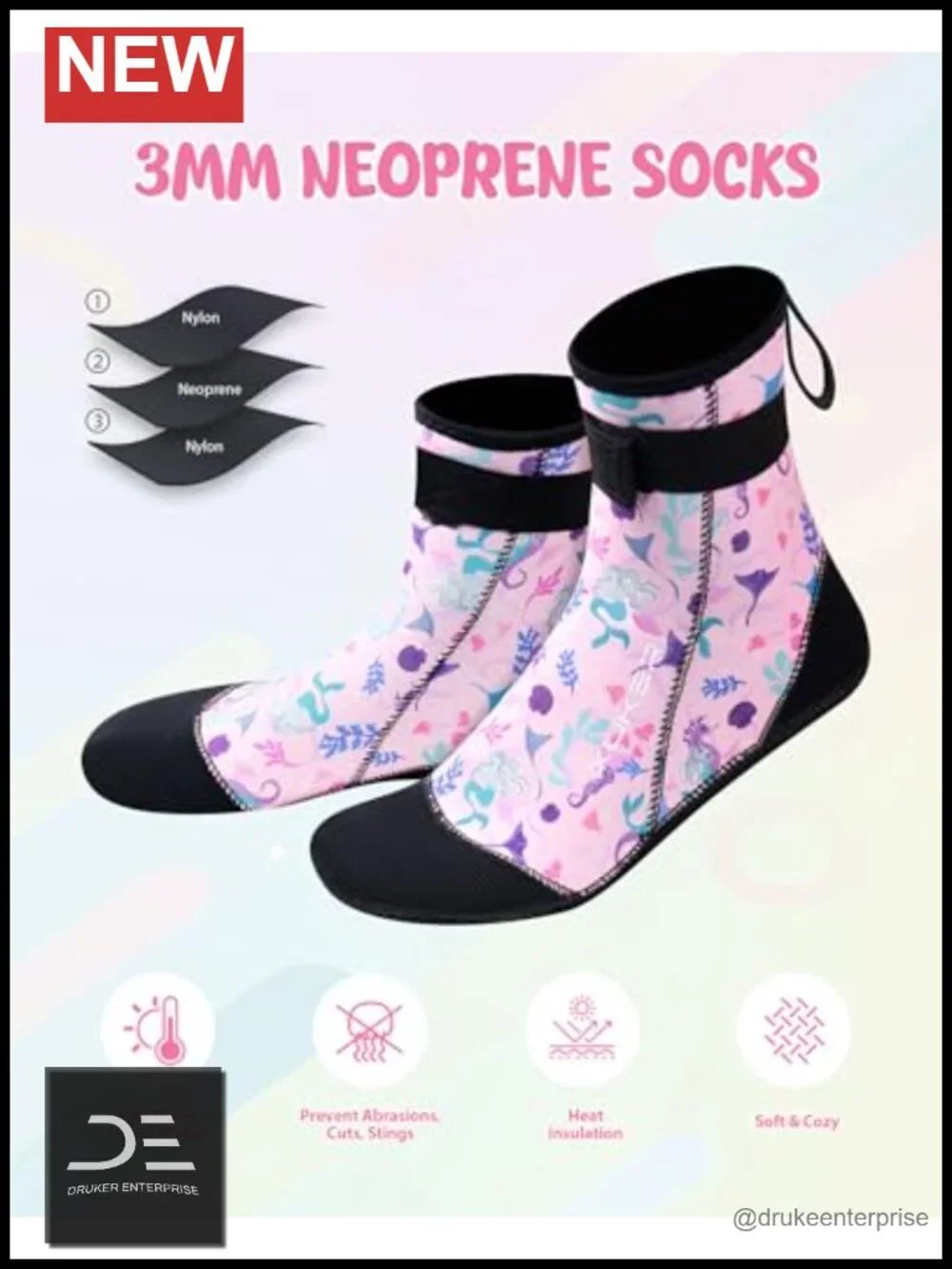 3mm Neoprene Anti-Slip Sand Proof Water Socks for Beach Volleyball